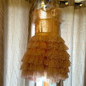 Anouk Petticoat Dress in Vintage Ivory size 8 NEW with tag